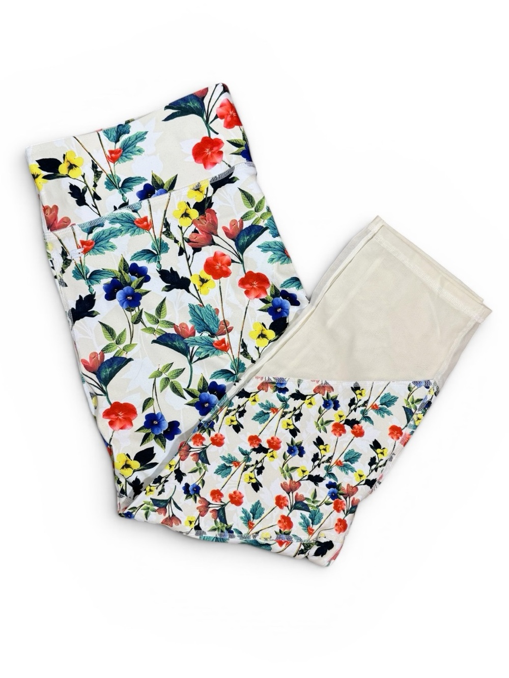 Fabletics Lissette Poppy Field Floral Crop Capri PowerHold Leggings